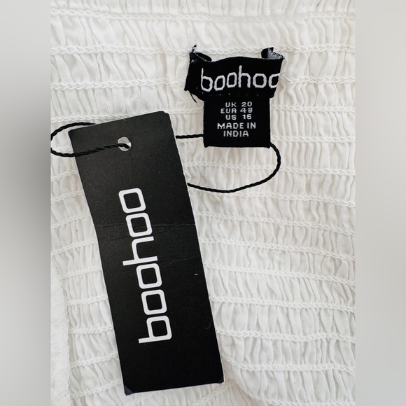 Boohoo White Eyelet Dress, Size 16 - NWT - Picture 7 of 10